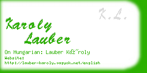 karoly lauber business card